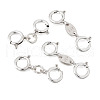  4Pcs 2 Style 925 Sterling Silver Spring Ring Clasps Sets STER-TA0001-05-11