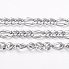 Tarnish Resistant 304 Stainless Steel Figaro Chains CHS-H016-04P-20M-1