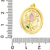 Brass Micro Pave Cubic Zirconia Pendants KK-A232-09G-02-3