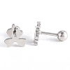 201 Stainless Steel Barbell Cartilage Earrings EJEW-R147-06-4