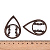 Natural Poplar Wood Big Pendants WOOD-N016-39-3