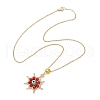 Glass Seed Beads & Handmade Evil Eye Lampwork Star Pendant Necklaces NJEW-MZ00098-05-4
