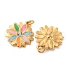 304 Stainless Steel Enamel Pendants STAS-U061-40G-02-2