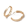 Brass Micro Pave Cubic Zirconia Hoop Earrings EJEW-M238-41KCG-2