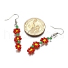 4Pairs Handmade Glass Seed Beads Dangle Earrings EJEW-TA00654-4
