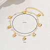 Alloy Heart Pendant Anklet for Women DL0291-2