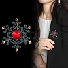 Christmas Snowflake Zinc Alloy Rhinestone  Brooches PW-WG3DC98-01-4