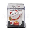 Plastic Solar Powered Japanese Lucky Cat Figurines DJEW-K023-01C-1