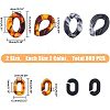 SUPERFINDINGS 800Pcs 4 Style Transparent Acrylic Linking Rings OACR-FH0001-035-2