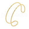 Ion Plating(IP) Hollowed 304 Stainless Steel Cuff Bangles BJEW-P331-07G-1