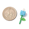 Grade A Round Glass Seed Beads Acrylic Flower Charms PALLOY-MZ00690-05-2