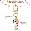 Halloween Skeleton Alloy Enamel Pendant Decoration HJEW-YW00033-01-3