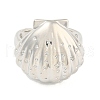 Shell Shape Rack Plating Brass Open Cuff Rings RJEW-N047-04P-RS-2