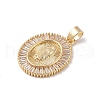 Brass Cubic Zirconia Pendants KK-Z050-27G-01-2