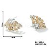 Geometric Copper Fan-shaped Luxury Zircon Stud Earrings QJ0345-1-1