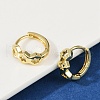 Brass Hollow Star Hoop Earrings EJEW-L299-01G-2
