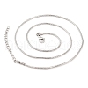Non-Tarnish 304 Stainless Steel Round Snake Chain Necklaces for Women NJEW-G140-06C-P-2