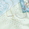 ARRICRAFT 1200Pcs 6 Colors Baking Painted Transparent Glass Beads Strands DGLA-AR0001-13-4