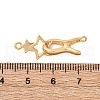 Brass Interlocking Clasps KK-C075-26G-3