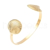 Shell Shape 304 Stainless Steel Cuff Bangles for Women BJEW-S171-01B-G-2