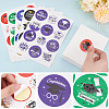 CRASPIRE 10 Sheets 5 Colors Graduation Theme Round Dot Paper Stickers DIY-CP0007-86-4