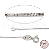 Anti-Tarnish Rhodium Plated 925 Sterling Silver Box Chain Necklaces STER-F039-45cm-03P-4