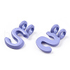 Rack Plating Spray Painted Alloy 2-Loop Link Pendants PALLOY-N176-01S-3