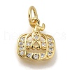 Rack Plating Brass Micro Pave Cubic Zirconia Charms KK-I720-13G-1