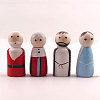 BENECREAT 20Pcs 2 Styles Unfiished Wood Peg Dolls DJEW-BC0001-30-6