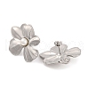 304 Stainless Steel with Plastic Imitation Pearl Stud Earrings for Women EJEW-Z057-04P-2