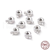 Anti-Tarnish Rhodium Plated 925 Sterling Silver Crimp Beads STER-D035-01P-4