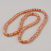 Electroplate Transparent Glass Beads Strands EGLA-TAC0008-01D-2