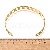 304 Stainless Steel Open Cuff Bangles for Women BJEW-Z083-02G-06-5