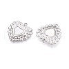 304 Stainless Steel Pave Natural White Shell Pendants STAS-N109-203P-2