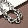 304 Stainless Steel Rolo Chain Bracelets for Women BJEW-S176-01P-C-2