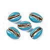 Electroplated Cowrie Shell Beads SSHEL-M023-04B-1