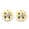 201 Stainless Steel Pendants STAS-T064-37G-19-2