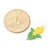 Handmade Glass Seed Beaded Corn Pendants PALLOY-MZ00605-4