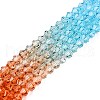 Gradient Color Baking Painted Glass Bead Strands X1-DGLA-A039-T2mm-A016-4