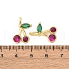 Brass Micro Pave Cubic Zirconia Pendants KK-F895-18E-G-3