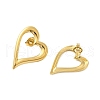 304 Stainless Steel Hollow Heart Stud Earrings for Women EJEW-U020-19G-2
