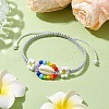 Cowrie Shell & Glass Seed Braided Bead Bracelets BJEW-JB11081-01-2