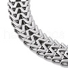 Non-Tarnish 304 Stainless Steel Mesh Chain Necklaces NJEW-Q340-01P-2