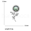 Abalone Shell Sunflower Brooch PW-WGB2ED0-01-5
