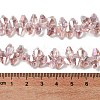 Transparent Electroplate Glass Beads Strands GLAA-K064-06A-AB03-4
