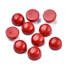 Synthetic Coral Cabochons G-P393-R65-6MM-1