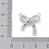 Brass Micro Pave Clear Cubic Zirconia Pendants KK-U008-01B-P-3