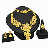 Alloy Pendant Necklaces & Stud Dangle Earrings & Rings & Link Bracelets Sets WGE4917-09-1