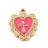 304 Stainless Steel Enamel Pendants STAS-M092-12G-03-1