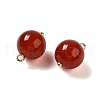 Natural Carnelian(Dyed & Heated) Sphere Charms G-G110-01G-02-2